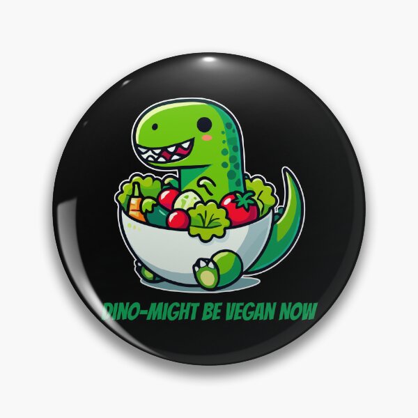 Item preview, Cute Dino Vege - Dino-Might be Vegan Now designed and sold by MaateoDesign.