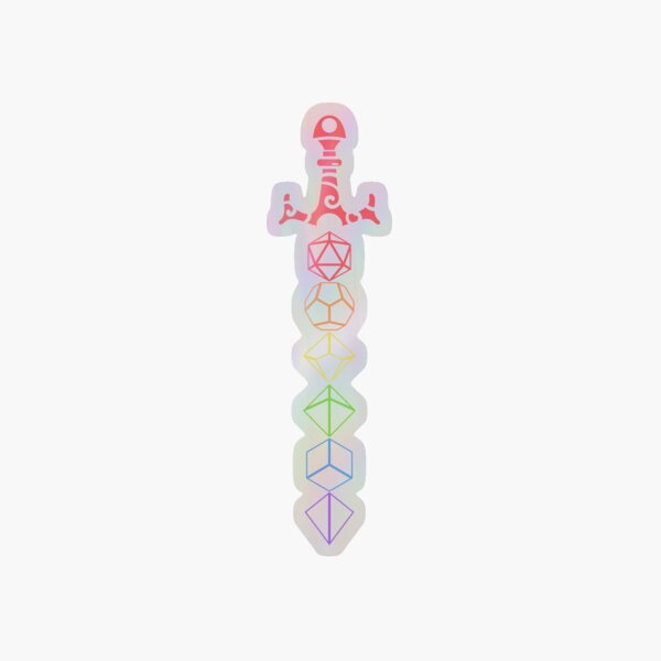 Item preview, Rainbow Dice Sword Tabletop RPG Gaming designed and sold by pixeptional.