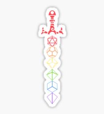 Rainbow Dice Sword LGBT Tabletop RPG Gaming Sticker