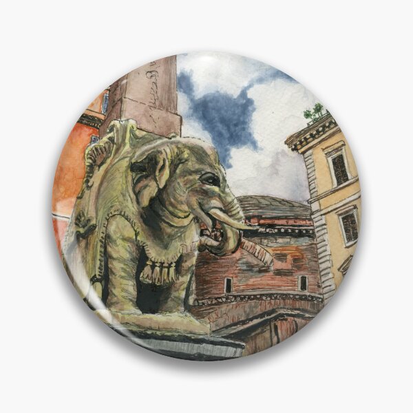 Item preview, Bernini's Elephant Takes A Selfie in Rome designed and sold by LymphomaLass.