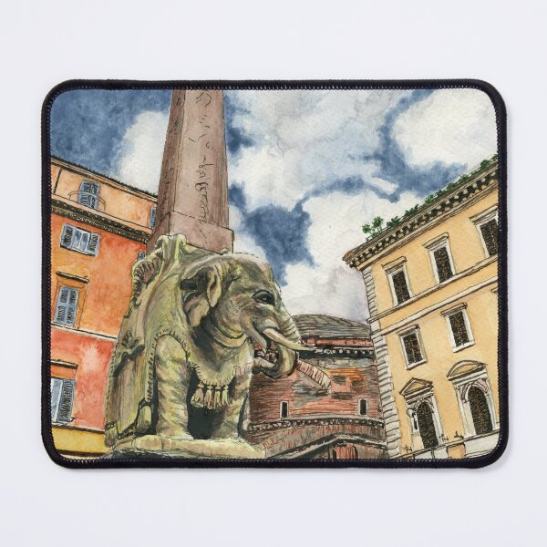 Item preview, Bernini's Elephant Takes A Selfie in Rome designed and sold by LymphomaLass.