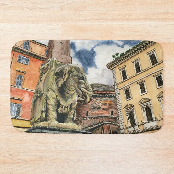 Item preview, Bernini's Elephant Takes A Selfie in Rome designed and sold by LymphomaLass.