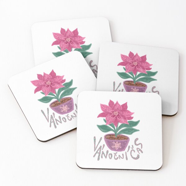 Item preview, Purple poinsettia Christmas time flower pot designed and sold by KaroLeenaDesign.