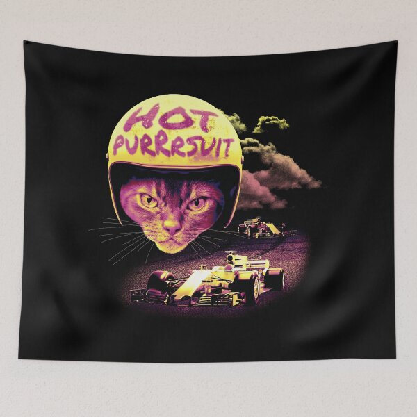 Item preview, Hot Pursuit Funny Racing Cat  designed and sold by DrawHandArt.