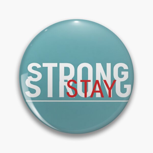 Item preview, "A graphic design with the word 'STRONG' repeated in bold, white letters, with a red 'STAY' overlapping." designed and sold by Omar-mo24.