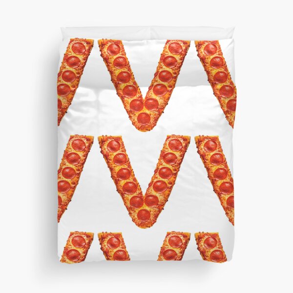 PIZZA LETTER V Duvet Cover