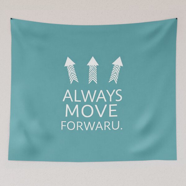 Item preview,  'ALWAYS MOVE FORWARD' printed in white, accompanied by three white chevron arrows." designed and sold by Omar-mo24.