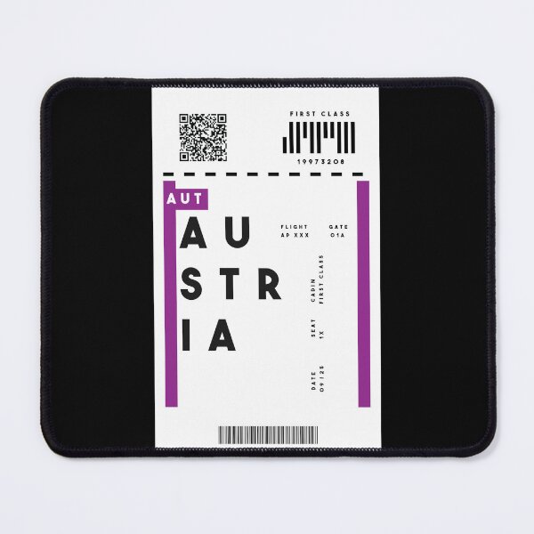 Item preview, Austria Flight Ticket Sticker - European Travel Souvenir designed and sold by Mographic997.