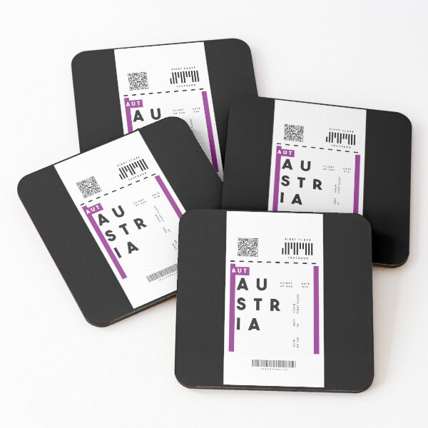 Item preview, Austria Flight Ticket Sticker - European Travel Souvenir designed and sold by Mographic997.