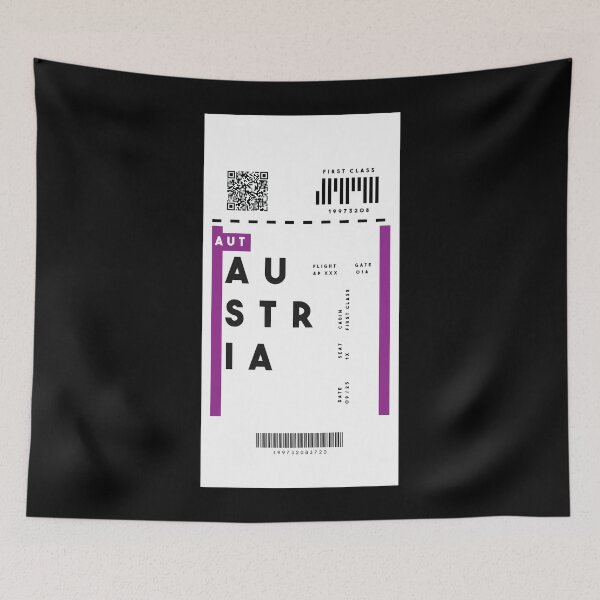 Item preview, Austria Flight Ticket Sticker - European Travel Souvenir designed and sold by Mographic997.