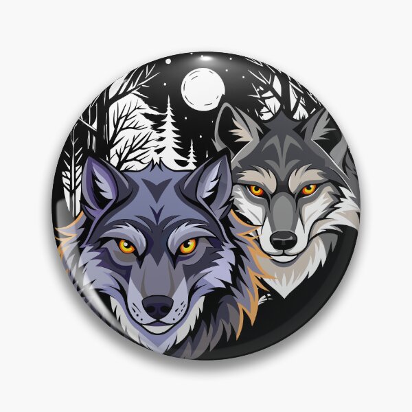 Item preview, Two Wild wolves  designed and sold by flashcompact.