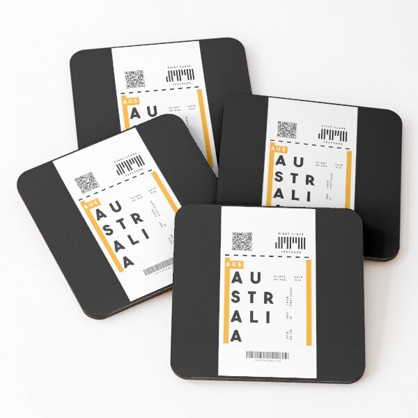 Item preview, Australia Flight Ticket Sticker - Down Under Travel Souvenir designed and sold by Mographic997.