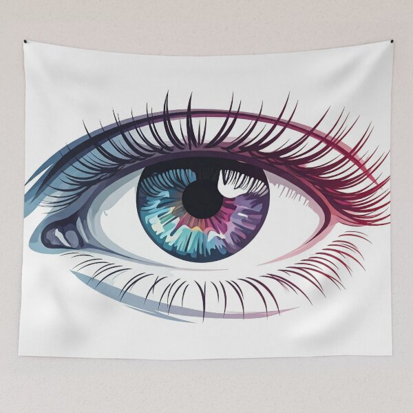 Item preview,  image of a bold, abstract illustration of a human eye: designed and sold by Omar-mo24.