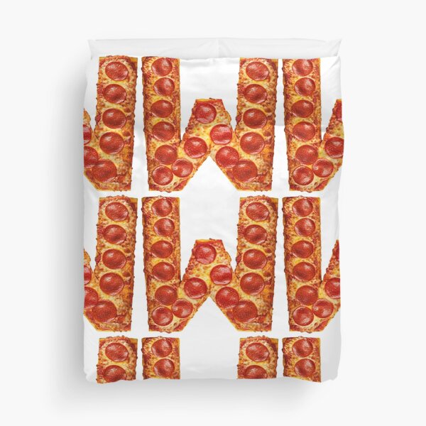 PIZZA LETTER W Duvet Cover