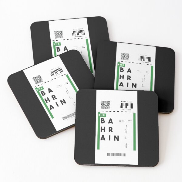 Item preview, Bahrain Flight Ticket Sticker - Arabian Peninsula Travel Souvenir designed and sold by Mographic997.