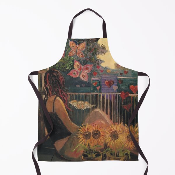 Item preview, Girl with sunflowers and buterfy designed and sold by Michał Ogiński.