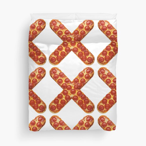 PIZZA LETTER X Duvet Cover