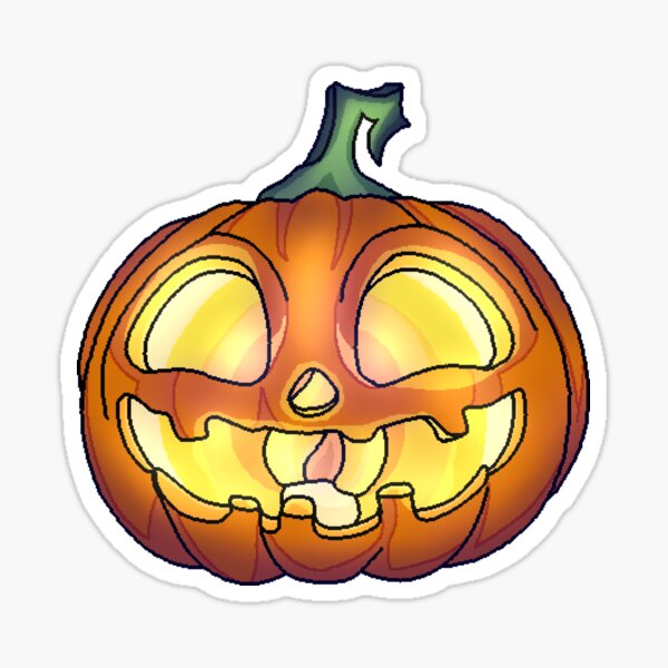 Item preview, Jack o Lantern pixel art jack lamp designed and sold by tigerrrcat.