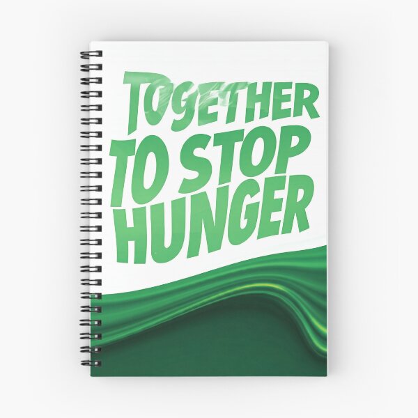 Item preview, the phrase 'TOGETHER TO STOP HUNGER' printed in green letters, with a green wave design below." designed and sold by Omar-mo24.