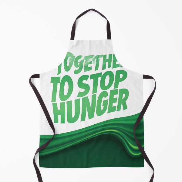 Item preview, the phrase 'TOGETHER TO STOP HUNGER' printed in green letters, with a green wave design below." designed and sold by Omar-mo24.