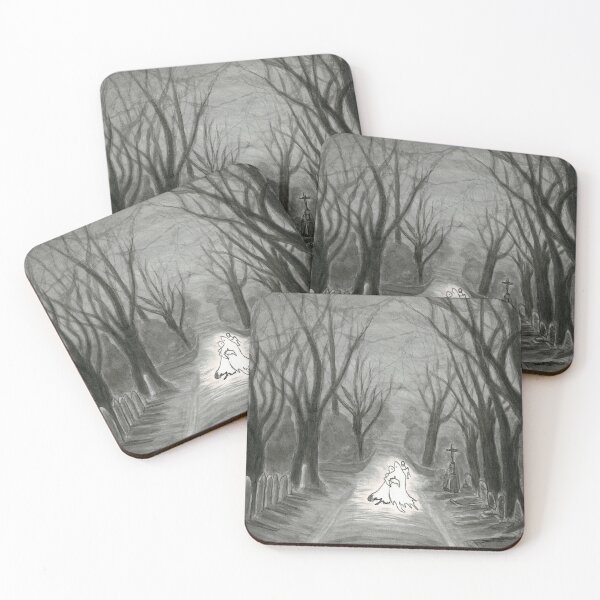 Item preview, Romantic ghosts dancing in graveyard designed and sold by Magentabizarra.