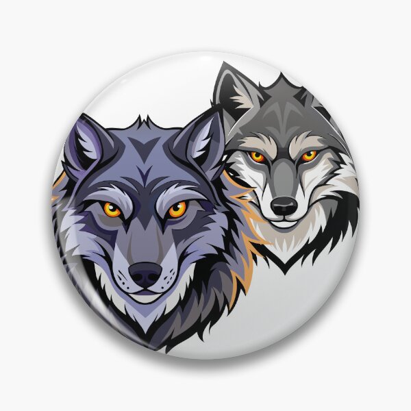 Item preview, Faces of 2 wild wolves designed and sold by flashcompact.