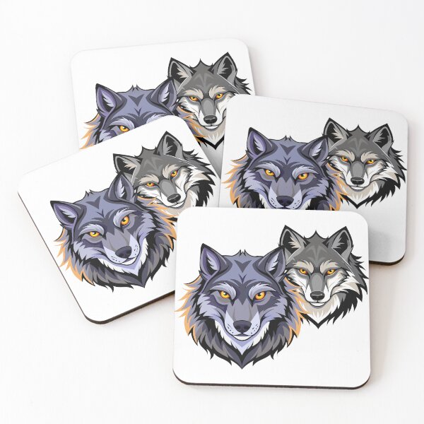 Item preview, Faces of 2 wild wolves designed and sold by flashcompact.