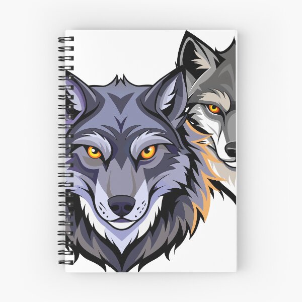 Item preview, Faces of 2 wild wolves designed and sold by flashcompact.