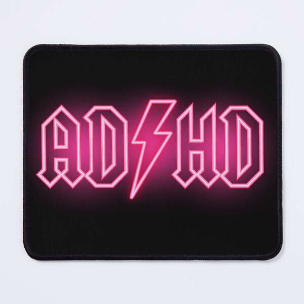 Item preview, adhd pink neon neurodiverse attention deficit acdc designed and sold by Alyn8.