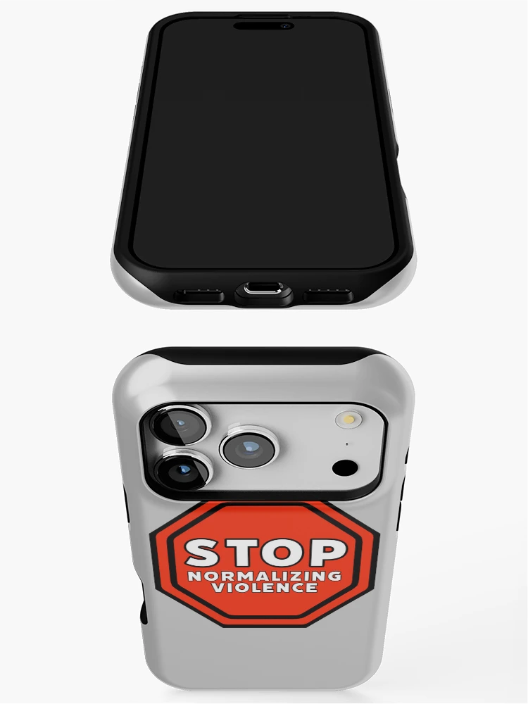 Thumbnail 3 of 4, iPhone Case, Stop normalizing violence designed and sold by Rachel the Artist .