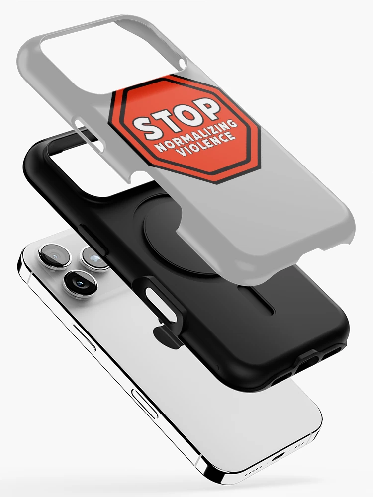 Thumbnail 2 of 4, iPhone Case, Stop normalizing violence designed and sold by Rachel the Artist .