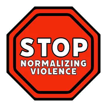 Artwork thumbnail, Stop normalizing violence  by Rachel the Artist 