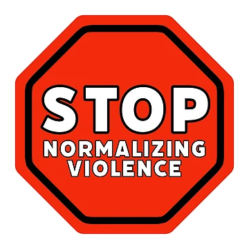 Artwork thumbnail, Stop normalizing violence  by Rachel the Artist 