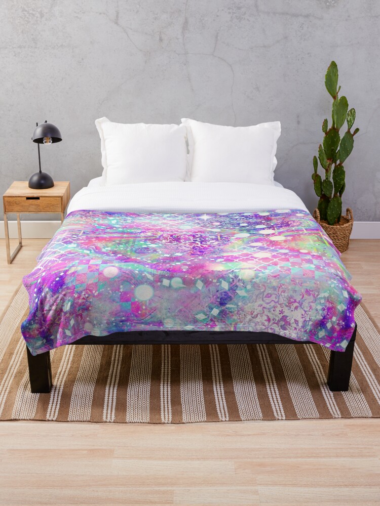 Pink Sparkly Holographic | Throw Blanket