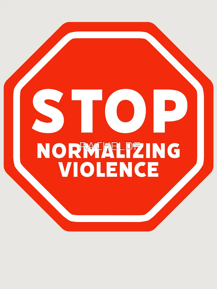 Thumbnail 6 of 6, Premium Oversized Hoodie, Stop normalizing violence designed and sold by Rachel the Artist .