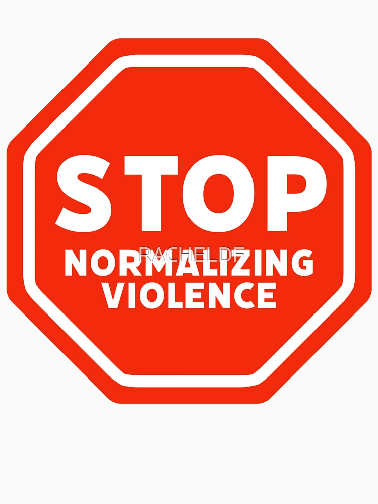 Thumbnail 6 of 6, Pullover Hoodie, Stop normalizing violence designed and sold by Rachel the Artist .