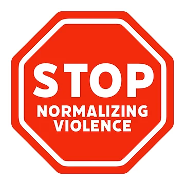 Artwork thumbnail, Stop normalizing violence by Rachel the Artist