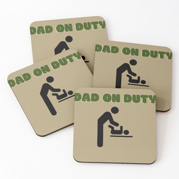 Item preview, Dad on Duty. Parents pattern for baby shower and dad birthday designed and sold by ZaniokoDesign.