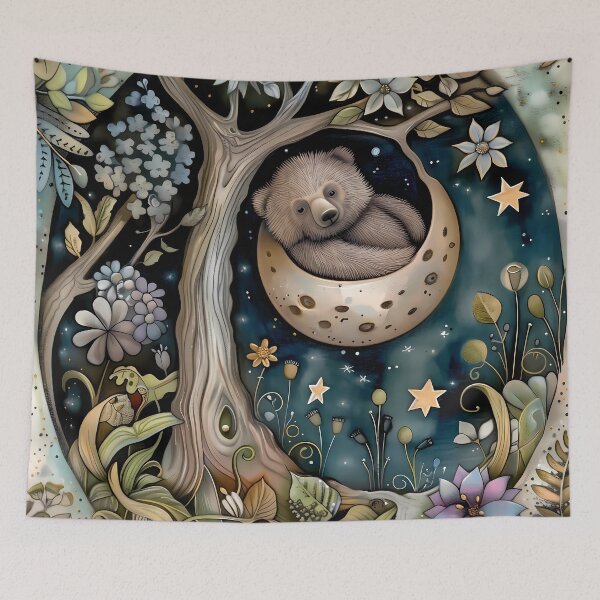 Item preview, Celestial Woodland Bear designed and sold by PawPrintStyles.