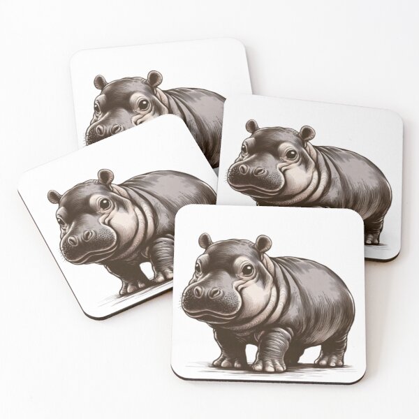 Aperçu de l'œuvre Bébé Hippo (réaliste) créée et vendue par EmberlyDawn.