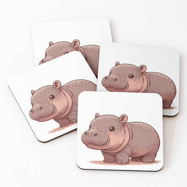 Aperçu de l'œuvre Bébé hippopotame mignon créée et vendue par EmberlyDawn.