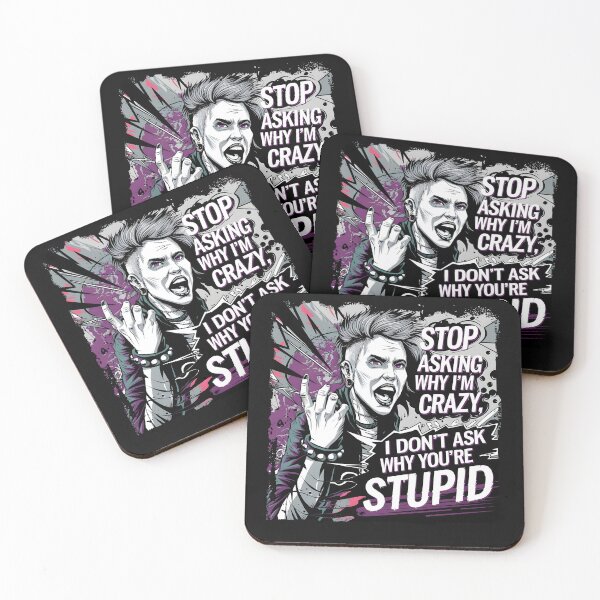 Item preview, Crazy vs. Stupid Statement - Fierce & Bold Rebellious Quote  designed and sold by RebeccaRe.