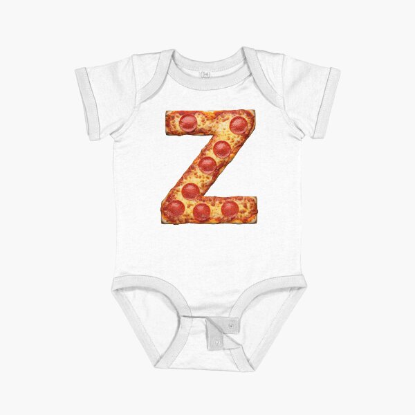 PIZZA LETTER Z Short Sleeve Baby One-Piece