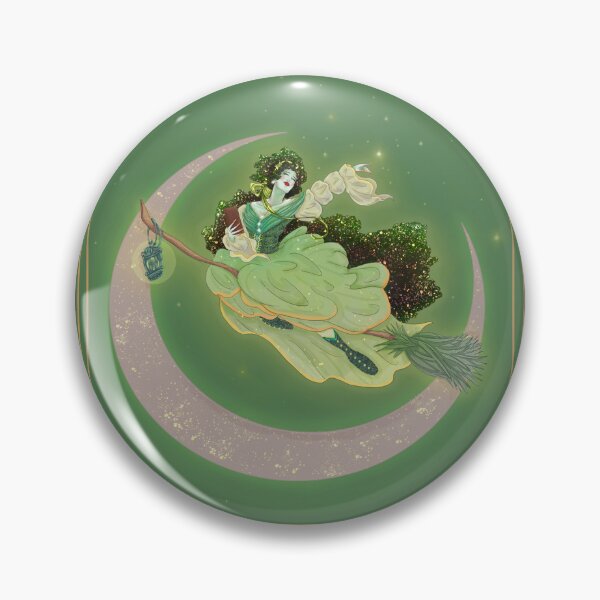 Item preview, Green Witch's Brew Whimsical Witch Art designed and sold by ABHolliART.