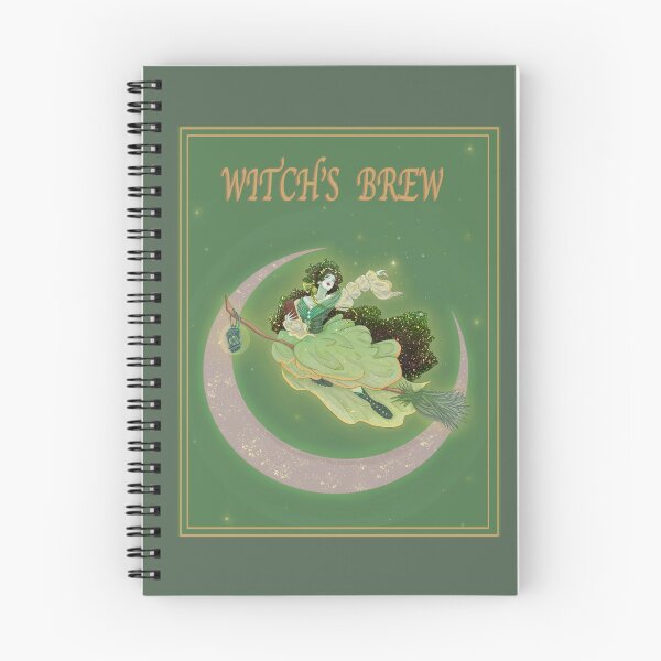 Item preview, Green Witch's Brew Whimsical Witch Art designed and sold by ABHolliART.