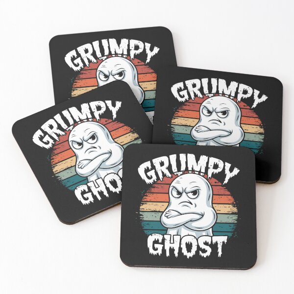 Item preview, Grumpy Ghost Retro Halloween T-Shirt designed and sold by Kirolous  Safwat.