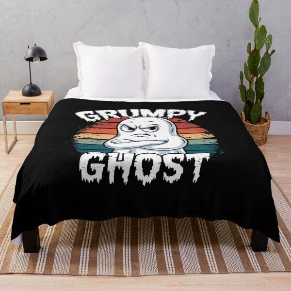 Item preview, Grumpy Ghost Retro Halloween T-Shirt designed and sold by Kirolous Safwat.