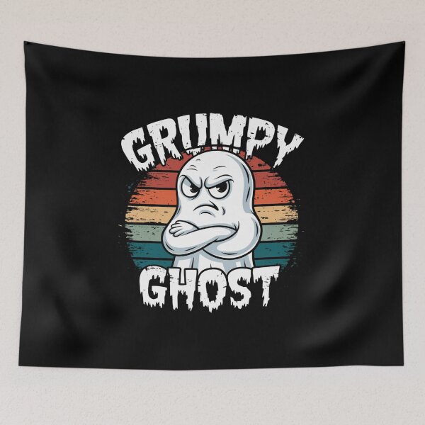 Item preview, Grumpy Ghost Retro Halloween T-Shirt designed and sold by Kirolous  Safwat.