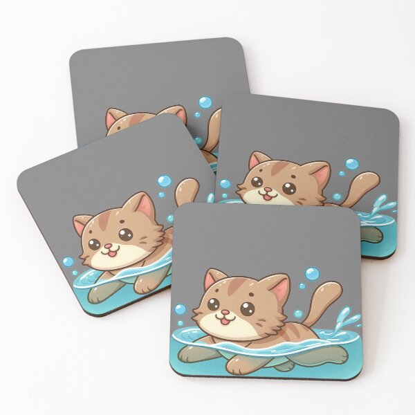 Item preview, Swimming cat designed and sold by MeowKittyPurr.