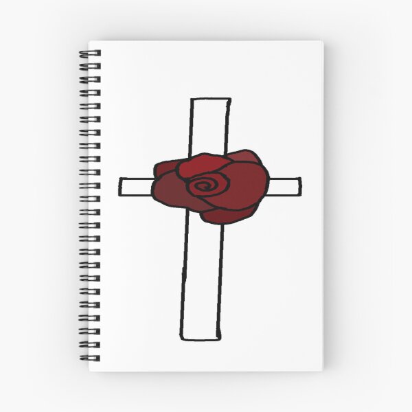Item preview, Beautiful White Cross With Red Rose designed and sold by Rainbowland123.